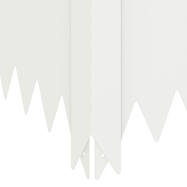 vidaXL Obrubník trávnika 60 x 60 x 35 cm Oceľ Biela – Obrázok 6