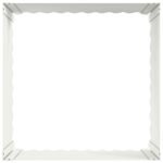 vidaXL Obrubník trávnika 4 ks 60 x 60 x 35 cm Oceľ Biela – Obrázok 5
