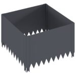 vidaXL Obrubník trávnika 60 x 60 x 35 cm Oceľ Antracitová – Obrázok 2