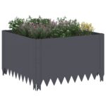 vidaXL Obrubník trávnika 60 x 60 x 35 cm Oceľ Antracitová – Obrázok 3