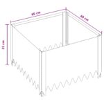 vidaXL Obrubník trávnika 4 pcs 60 x 60 x 35 cm Oceľ Hrdzavý – Obrázok 10
