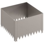 vidaXL Obrubník trávnika 4 pcs 60 x 60 x 35 cm Oceľ Hrdzavý – Obrázok 5