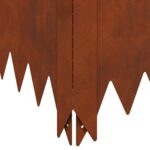 vidaXL Obrubník trávnika 4 pcs 60 x 60 x 35 cm Oceľ Hrdzavý – Obrázok 8