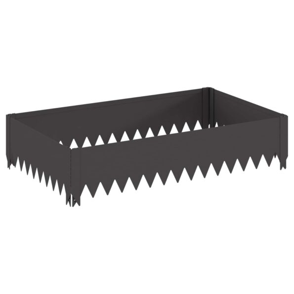 vidaXL Obrubník trávnika 100 x 60 x 20 cm Oceľ Čierna – Obrázok 2