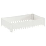 vidaXL Obrubník trávnika 100 x 60 x 20 cm Oceľ Biela – Obrázok 2