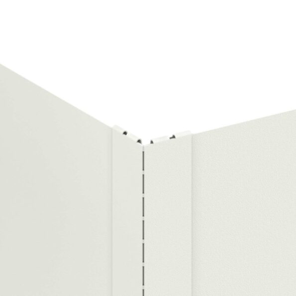vidaXL Obrubník trávnika 100 x 60 x 20 cm Oceľ Biela – Obrázok 5