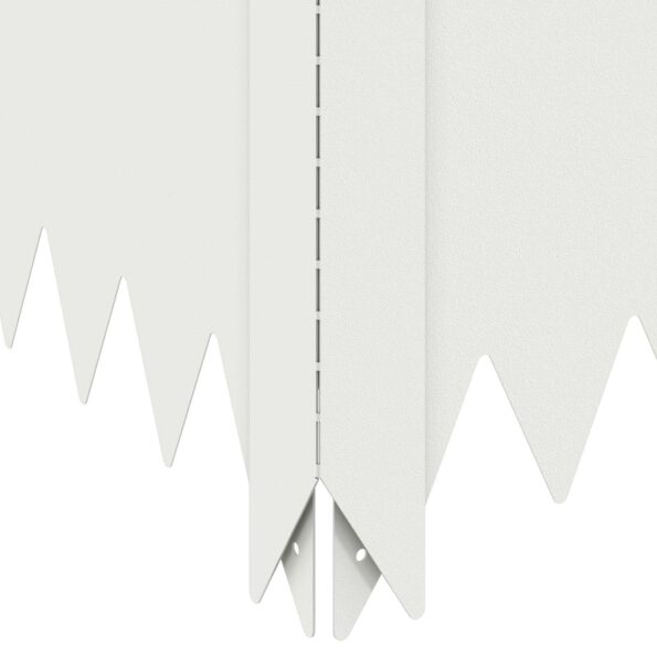 vidaXL Obrubník trávnika 4 ks 100 x 60 x 20 cm Oceľ Biela – Obrázok 7