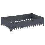 vidaXL Obrubník trávnika 100 x 60 x 20 cm Oceľ Antracitová – Obrázok 2