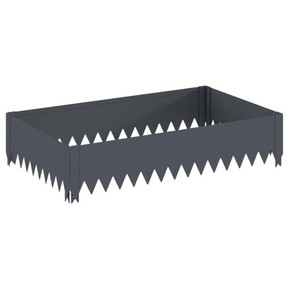 vidaXL Obrubník trávnika 100 x 60 x 20 cm Oceľ Antracitová – Obrázok 2