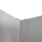 vidaXL Obrubník trávnika 4 ks 100 x 60 x 20 cm Oceľ Strieborná – Obrázok 6