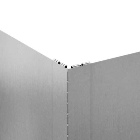 vidaXL Obrubník trávnika 4 ks 100 x 60 x 20 cm Oceľ Strieborná – Obrázok 6
