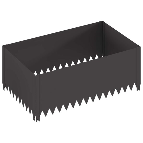 vidaXL Obrubník trávnika 100 x 60 x 35 cm Oceľ Čierna – Obrázok 2