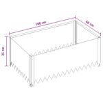 vidaXL Obrubník trávnika 100 x 60 x 35 cm Oceľ Čierna – Obrázok 8