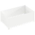 vidaXL Obrubník trávnika 100 x 60 x 35 cm Oceľ Biela – Obrázok 2