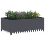 vidaXL Obrubník trávnika 100 x 60 x 35 cm Oceľ Antracitová – Obrázok 3