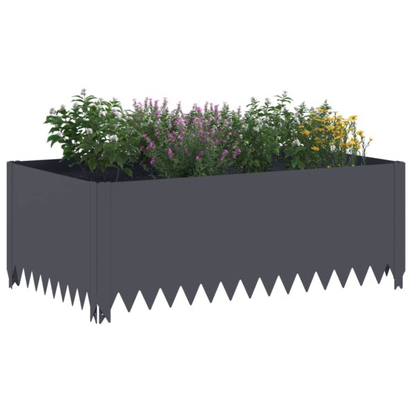 vidaXL Obrubník trávnika 100 x 60 x 35 cm Oceľ Antracitová – Obrázok 3