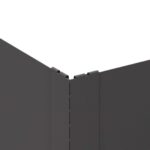 vidaXL Obrubník trávnika 100 x 100 x 20 cm Oceľ Čierna – Obrázok 5