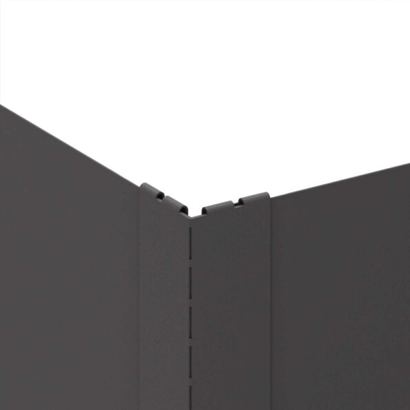 vidaXL Obrubník trávnika 100 x 100 x 20 cm Oceľ Čierna – Obrázok 5