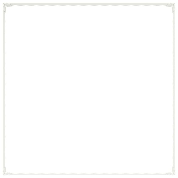 vidaXL Obrubník trávnika 100 x 100 x 20 cm Oceľ Biela – Obrázok 4