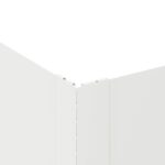 vidaXL Obrubník trávnika 100 x 100 x 20 cm Oceľ Biela – Obrázok 5