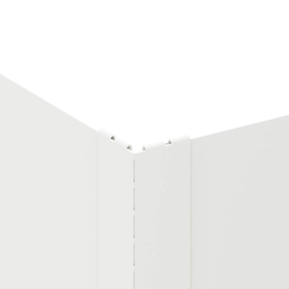 vidaXL Obrubník trávnika 4 ks 100 x 100 x 20 cm Oceľ Biela – Obrázok 6