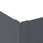 vidaXL Obrubník trávnika 100 x 100 x 20 cm Oceľ Antracitová – Obrázok 5