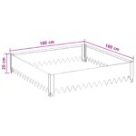 vidaXL Obrubník trávnika 4 pcs 100 x 100 x 20 cm Oceľ Hrdzavý – Obrázok 10