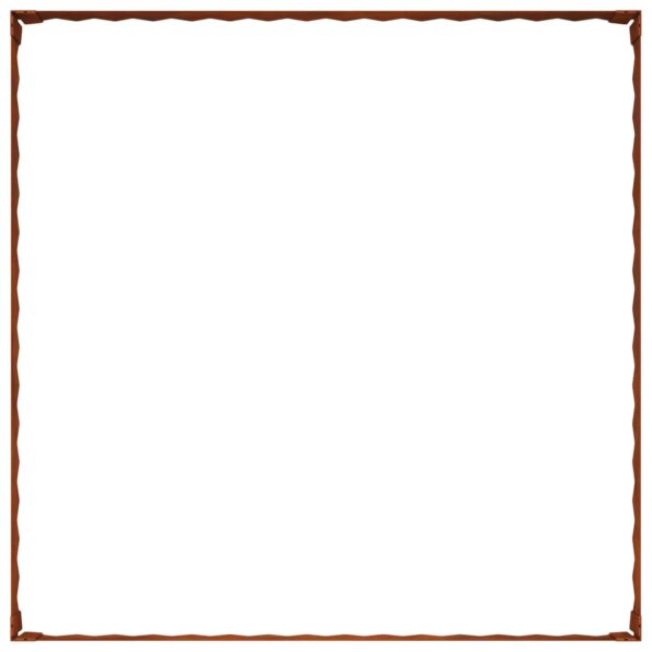 vidaXL Obrubník trávnika 4 pcs 100 x 100 x 20 cm Oceľ Hrdzavý – Obrázok 6