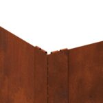 vidaXL Obrubník trávnika 4 pcs 100 x 100 x 20 cm Oceľ Hrdzavý – Obrázok 7