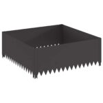 vidaXL Obrubník trávnika 100 x 100 x 35 cm Oceľ Čierna – Obrázok 2