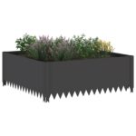 vidaXL Obrubník trávnika 100 x 100 x 35 cm Oceľ Čierna – Obrázok 3