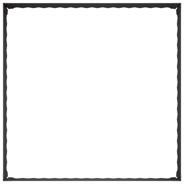 vidaXL Obrubník trávnika 100 x 100 x 35 cm Oceľ Čierna – Obrázok 4