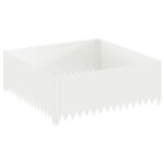 vidaXL Obrubník trávnika 100 x 100 x 35 cm Oceľ Biela – Obrázok 2