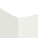 vidaXL Obrubník trávnika 4 ks 100 x 100 x 35 cm Oceľ Biela – Obrázok 6