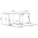 vidaXL Nástenná skrinka Nástenná montáž Čierny dub 80 x 36,5 x 35 cm – Obrázok 6