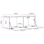 vidaXL Nástenná skrinka 100 x 36,5 x 35 cm Kompozitné drevo – Obrázok 7