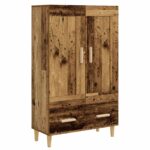 vidaXL Highboard Staré drevo 70 x 31 x 115 cm Kompozitné drevo