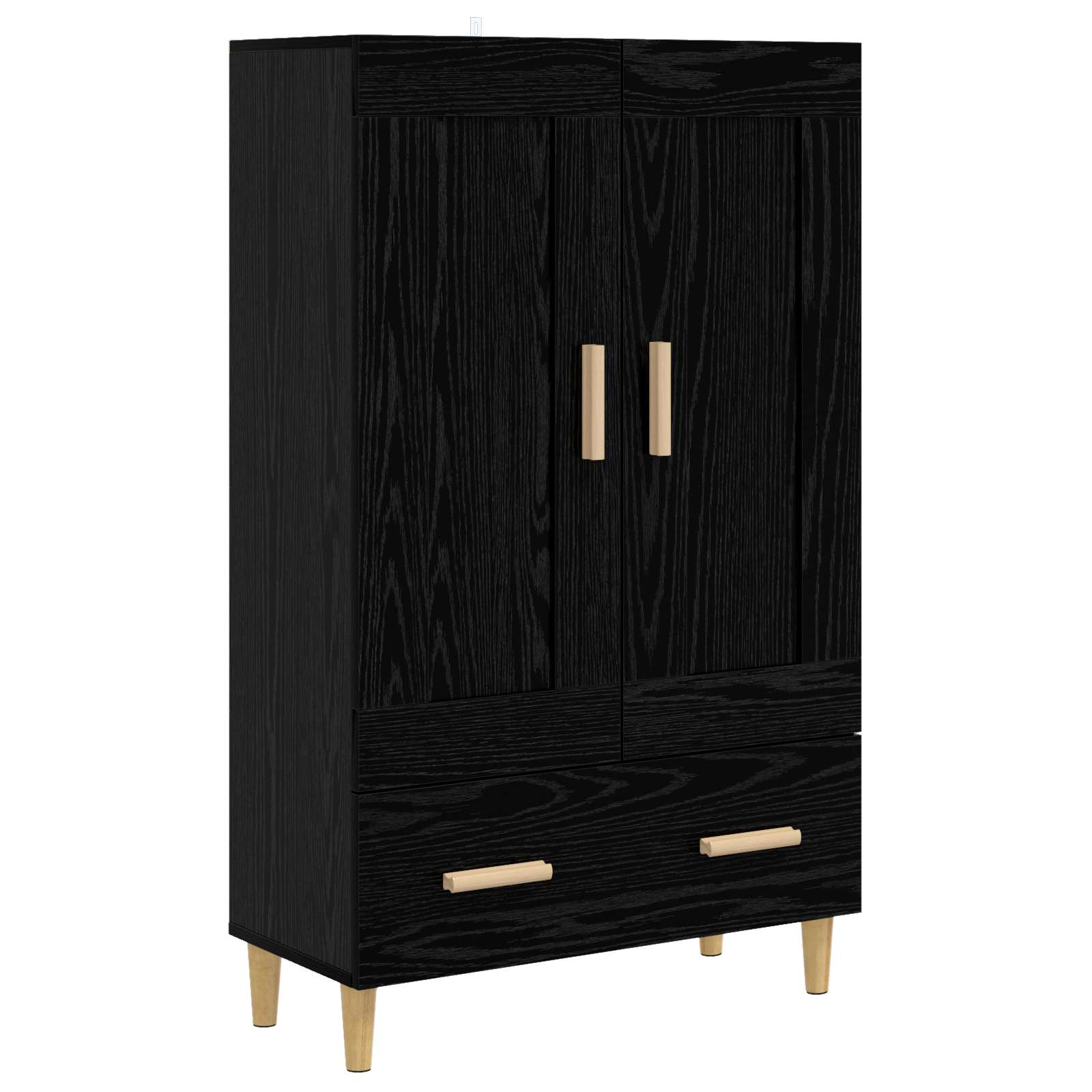 8009851_1.jpg vidaXL Highboard Čierny dub 70 x 31 x 115 cm Kompozitné drevo – Obrázok 1