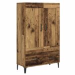 vidaXL Highboard Staré drevo 70 x 31 x 115 cm Kompozitné drevo