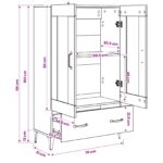 vidaXL Highboard Staré drevo 70 x 31 x 115 cm Kompozitné drevo – Obrázok 5