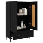 vidaXL Highboard Čierny dub 70 x 31 x 115 cm Kompozitné drevo – Obrázok 2