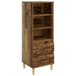 vidaXL Highboard Staré drevo 40 x 36 x 110 cm Kompozitné drevo