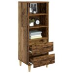 vidaXL Highboard Staré drevo 40 x 36 x 110 cm Kompozitné drevo – Obrázok 2