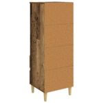vidaXL Highboard Staré drevo 40 x 36 x 110 cm Kompozitné drevo – Obrázok 4