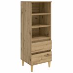 vidaXL Highboard Dub artisan 40 x 36 x 110 cm Kompozitné drevo