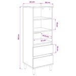 vidaXL Highboard Dub artisan 40 x 36 x 110 cm Kompozitné drevo – Obrázok 6