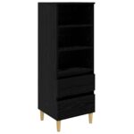 vidaXL Highboard Čierny dub 40 x 36 x 110 cm Kompozitné drevo