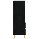 vidaXL Highboard Čierny dub 40 x 36 x 110 cm Kompozitné drevo – Obrázok 3