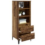 vidaXL Highboard Staré drevo 40 x 36 x 110 cm Kompozitné drevo – Obrázok 2