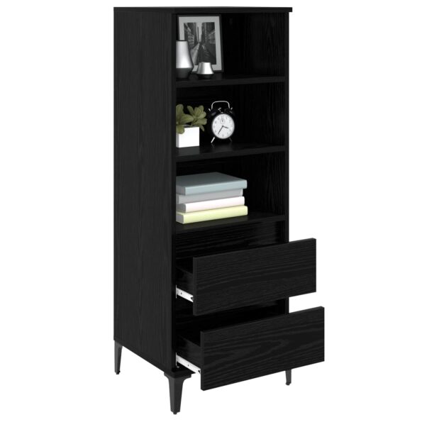 vidaXL Highboard Čierny dub 40 x 36 x 110 cm Kompozitné drevo – Obrázok 2